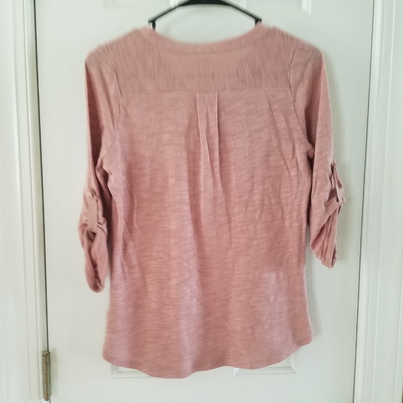 C. Keer Pink Sequin Fringe Trim Top - Picture 8 of 8